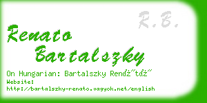 renato bartalszky business card